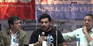 Luis Ignacio D´Elia: «Mi papá está preso por defender a un compañero» D'elia e hijo