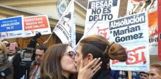 Se define el caso de Mariana Gómez, la joven detenida por besar a su esposa