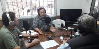 El gran pase: Carlos Barragán, Luciano Galende y Hernán Brienza. 10/06/2019