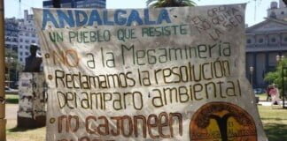 Vecinos de Andalgalá se movilizan contra el proyecto minero de Agua Rica