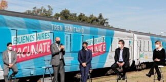 Cómo funciona el Tren Sanitario para hisopados y vacunación en la provincia de Buenos Aires