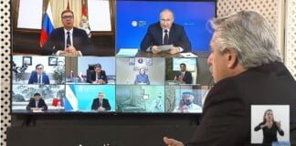 Alberto Fernández anuncia la producción local de la Spuntik V junto a Vladimir Putin