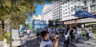 La CTA Autónoma marchó al Ministerio de Transporte con la consigna: «Por la soberanía de nuestros puertos y ríos»