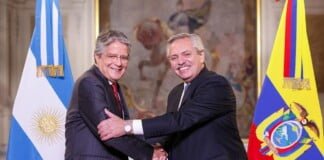 Alberto Fernández recibió en Casa Rosada al presidente de Ecuador, Guillermo Lasso