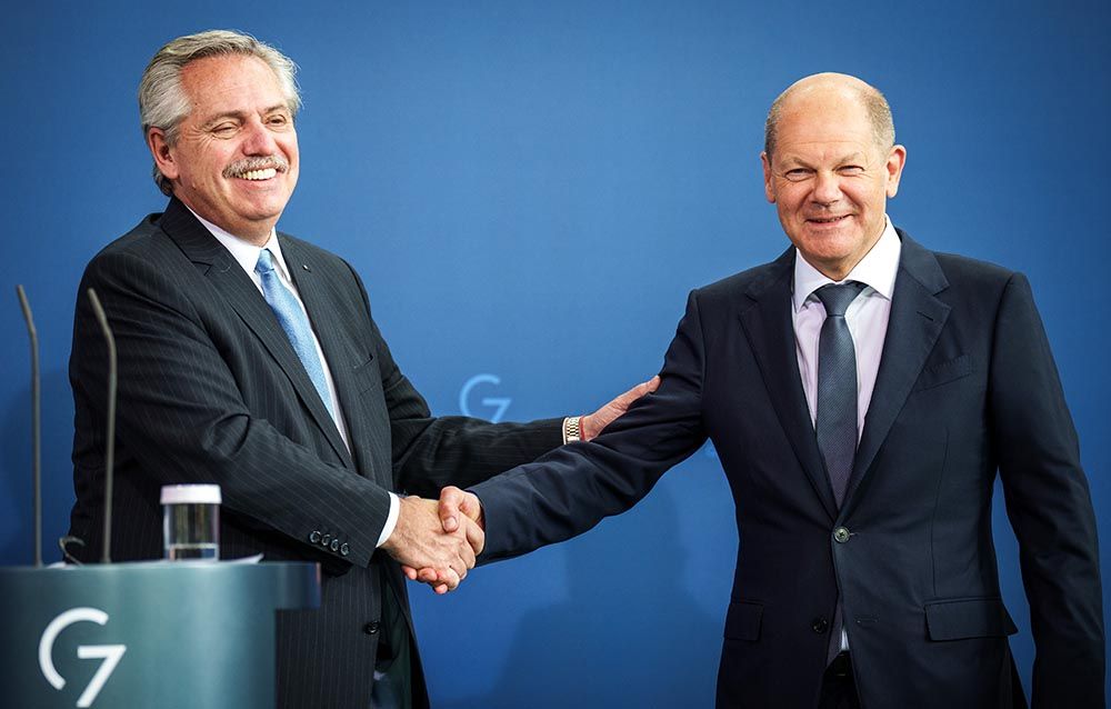 Scholz se reúne con el presidente argentino Alberto Fernández