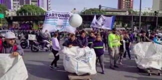 CABA: Paro y movilización de cartoneros en reclamo por apertura de paritarias y mejoras en los Centros Verdes