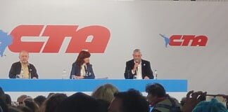 Grageas del plenario de la CTA con Cristina Kirchner