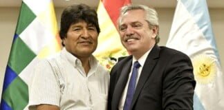 Evo Morales: «Agradecemos las palabras valientes del hermano presidente Fernández»
