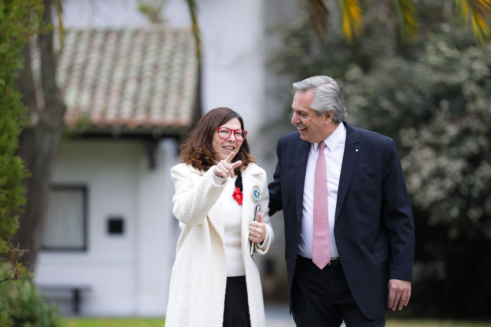 El Presidente mantiene un desayuno de trabajo con Silvina Batakis en Olivos