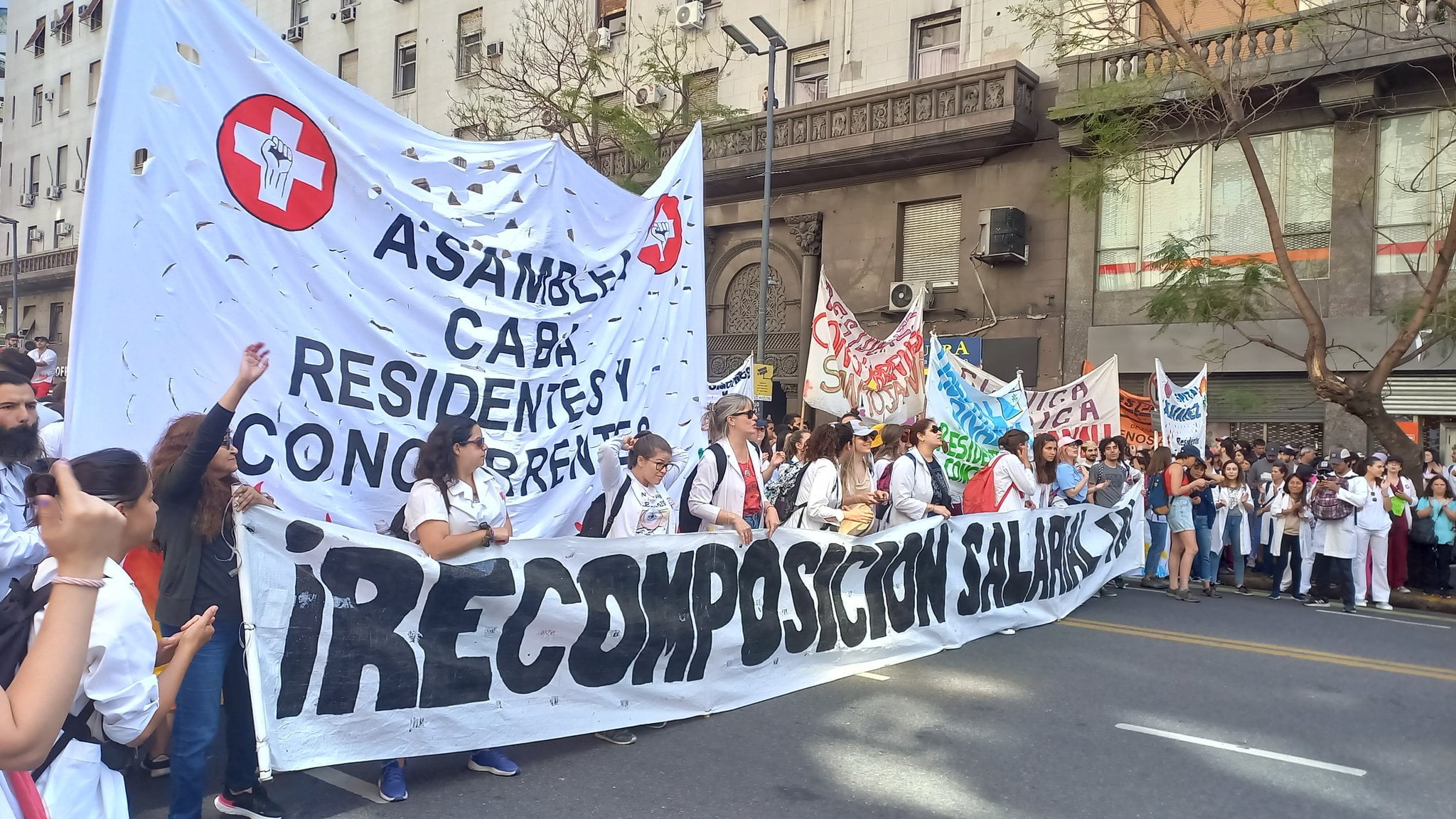 Paro y movilización de trabajadores de la salud y residentes de la Ciudad
