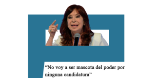Cristina Fernández: «No voy a ser mascota del poder por ninguna candidatura»