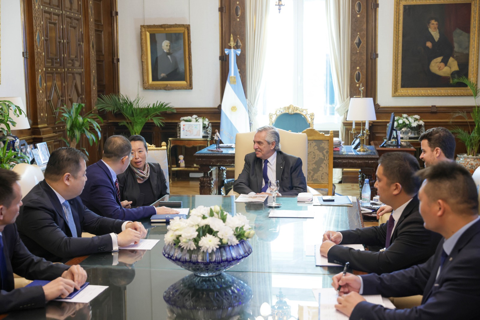 Alberto Fernández recibió a empresarios chinos