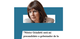 Patricia Bullrich: «Néstor Grindetti será mi precandidato a gobernador de la provincia de Buenos Aires»