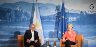 Encuentro entre Frenández y von der Leyen Alberto Fernandez y Ursula von der Leyen