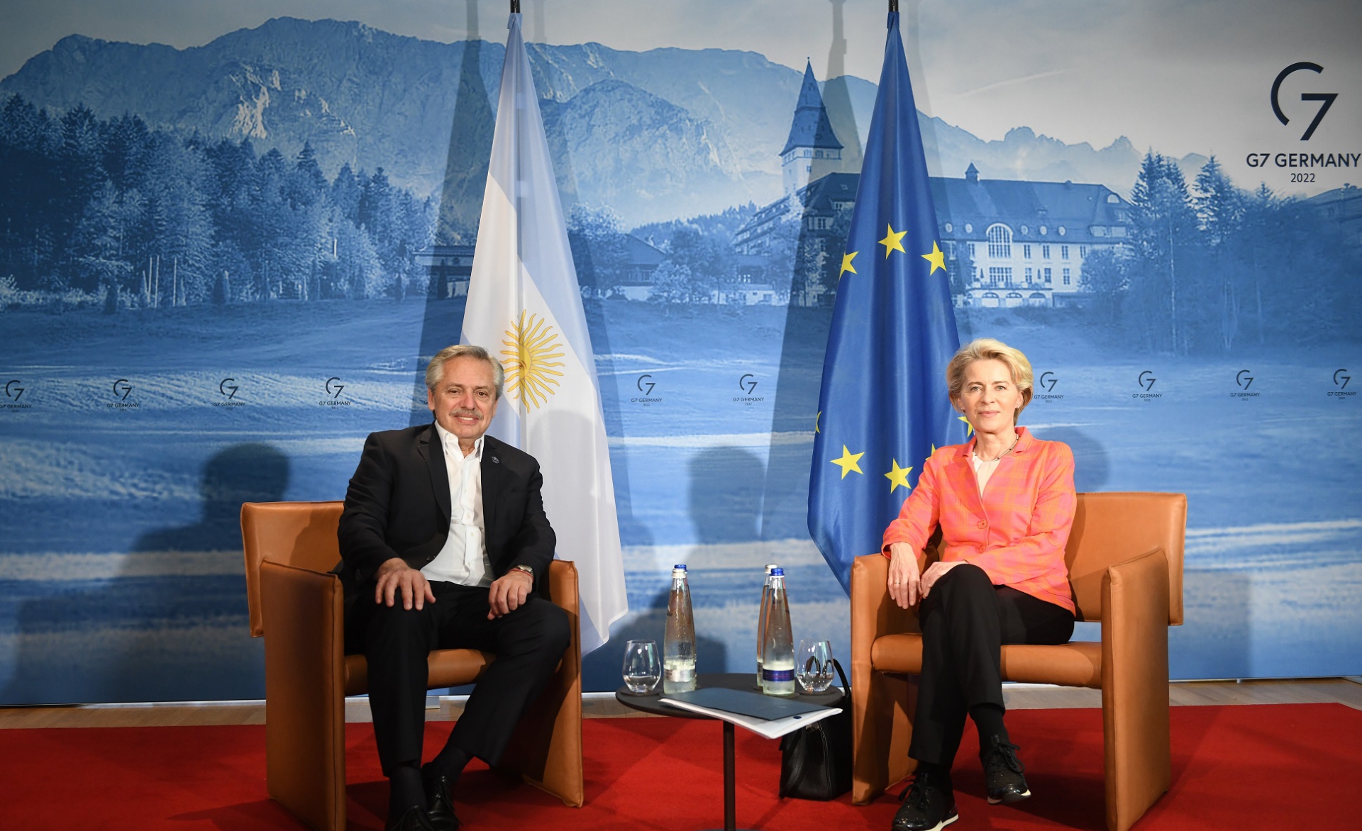 Alberto Fernandez y Ursula von der Leyen