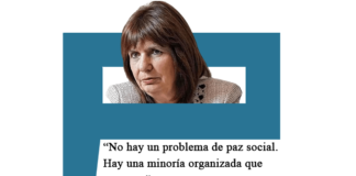 Patricia Bulrrich: «No hay un problema de paz social. Hay una minoría organizada que amenaza»