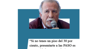 Omar Plaini: «Si no tenes un piso del 30 por ciento, presentarte a las PASO es por vanidades personales» Omar Plaini