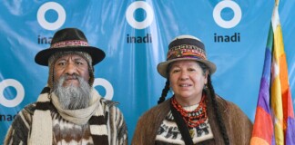 El Inadi recibió a la pareja indígena discriminada en TV Kantuta Killa y Wari Rimachi