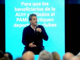 Massa anunció medidas para el deporte y ayuda a clubes de barrio