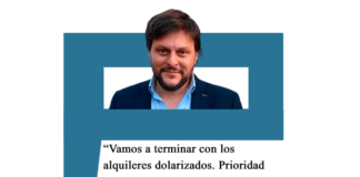 Leandro Santoro: «Vamos a terminar con los alquileres dolarizados. Prioridad uno: alquileres accesibles» Santoro