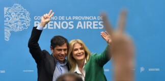 Kicillof llamó a los bonaerenses a respaldar a Massa hacia el balotaje Axel Kicillof Verónica Magario