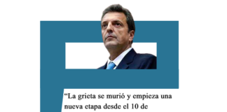 Sergio Massa: «La grieta se murió y empieza una nueva etapa desde el 10 de diciembre en mi gobierno» Massa