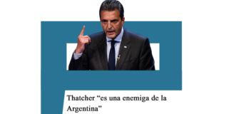 Massa sostuvo que Thatcher «es una enemiga de la Argentina» Thatcher
