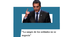 Sergio Massa: «La sangre de los soldados no se negocia» Massa