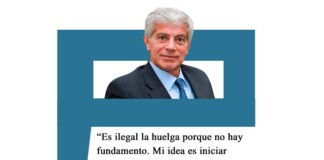 Cúnéo Libarona: «Es ilegal la huelga porque no hay fundamentos. Mi idea es iniciar acciones legales» Cunéo