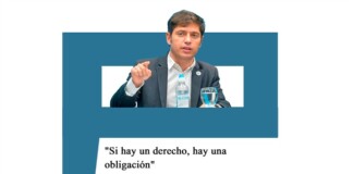 Kicillof: «Si hay un derecho, hay una obligación» Kicillof