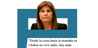 Patricia Bullrich: «Desde la costa hasta la montaña en Chubut no vive nadie, hay nada más que un millón de guanacos» Bullrich