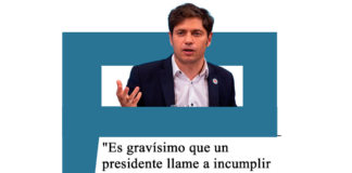 Kicillof: «Es gravísimo que un presidente llame a incumplir la ley» Kicillof