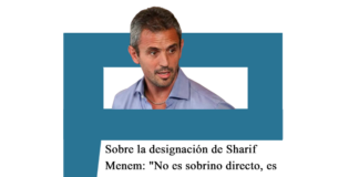 Menem: «No es sobrino directo, es un sobrino segundo» Menem