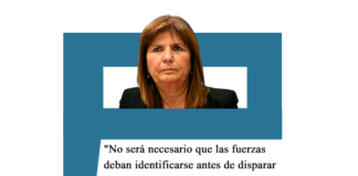 Bullrich: «No será necesario que los policías deban identificarse antes de disparar en todos los casos» Bullrich