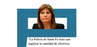 Bullrich: «La Policía de Santa Fe tiene que duplicar la cantidad de efectivos. Nosotros no podemos llevar todo a Rosario» Bullrich