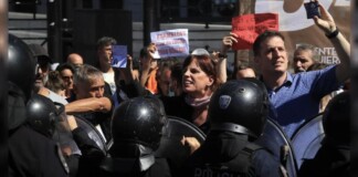 La Policia de la Ciudad reprimió a docentes de Ctera docentes