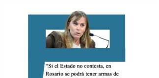 Di Tullio: «Si el Estado no contesta, en Rosario se podrá tener armas de guerra» Di Tullio