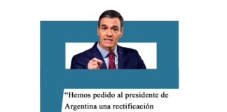 Pedro Sánchez: «Hemos pedido al presidente de Argentina una rectificación pública» Sánchez