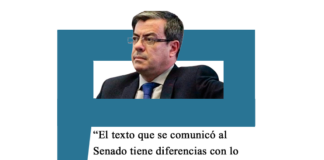 Germán Martínez: «El texto que se comunicó al Senado tiene diferencias con lo que se votó en diputados»