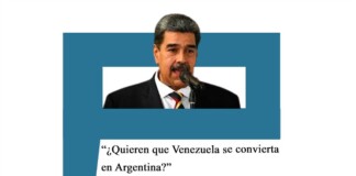 Nicolás Maduro: «¿Quieren que Venezuela se convierta en Argentina?» Maduro