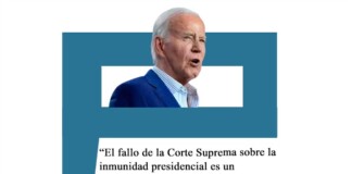 Joe Biden: «El fallo de la Corte Suprema sobre la inmunidad presidencial es un precedente peligroso» Biden
