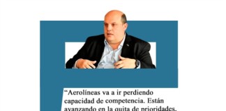 Ceriani: «Aerolíneas va a ir perdiendo capacidad de competencia. Están avanzando en la quita de prioridades, y la pregunta es a quién se las van a dar» Ceriani