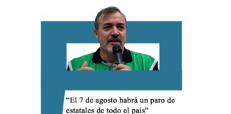 Rodolfo Aguiar: «El 7 de agosto habrá un paro de estatales en todo el país»