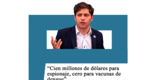 Axel Kicillof: «Cien millones de dólares para espionaje, cero para vacunas de dengue»
