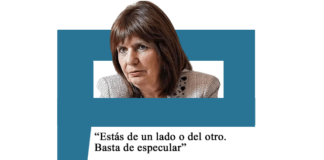 Bullrich a Macri: «Estás de un lado o del otro. Basta de especular»