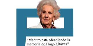 Estela de Carlotto: «Maduro está ofendiendo la memoria de Hugo Chávez»