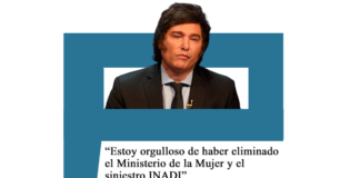 Javier Milei: «Estoy orgulloso de haber eliminado el Ministerio de la Mujer y el siniestro INADI»