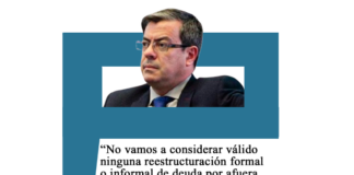 Germán Martínez: «No vamos a considerar válido ninguna reestructuración formal o informal de deuda por afuera del Congreso»