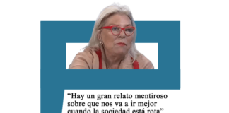 Elisa Carrió: «Hay un gran relato mentiroso sobre que nos va a ir mejor cuando la sociedad está rota»