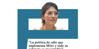 Mayra Mendoza: «La política de odio que implementa Milei y todo su gabinete es inaceptable»